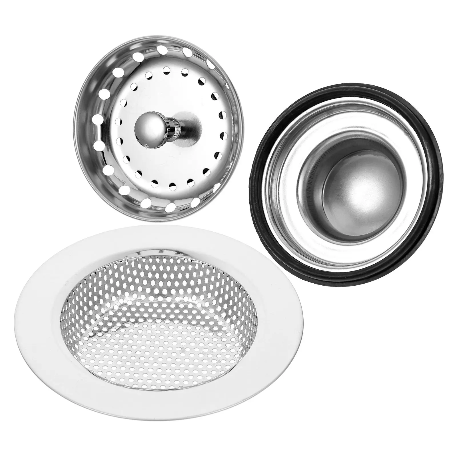 

Набор из 1 шт. универсальных заглушек-фильтров для кухонной раковины из нержавеющей стали, защита от засоров и мусора