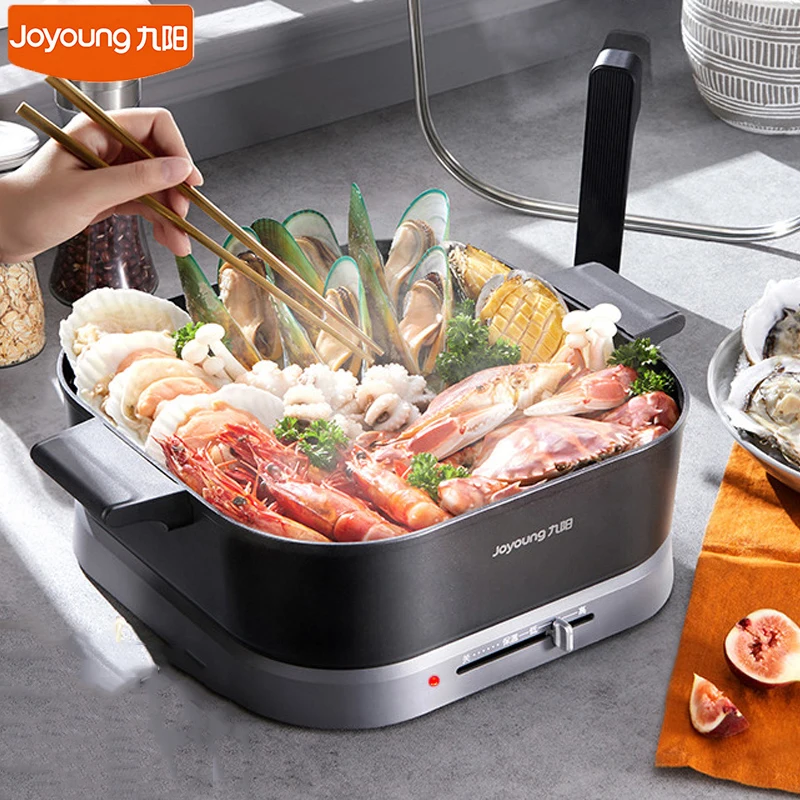 Joyoung G110 G115 Electric Cooker 6L Multifunction Cooking Pot Non-Stick Frying Skillet For Barbecue 4-6 People Hot Pot 2000W