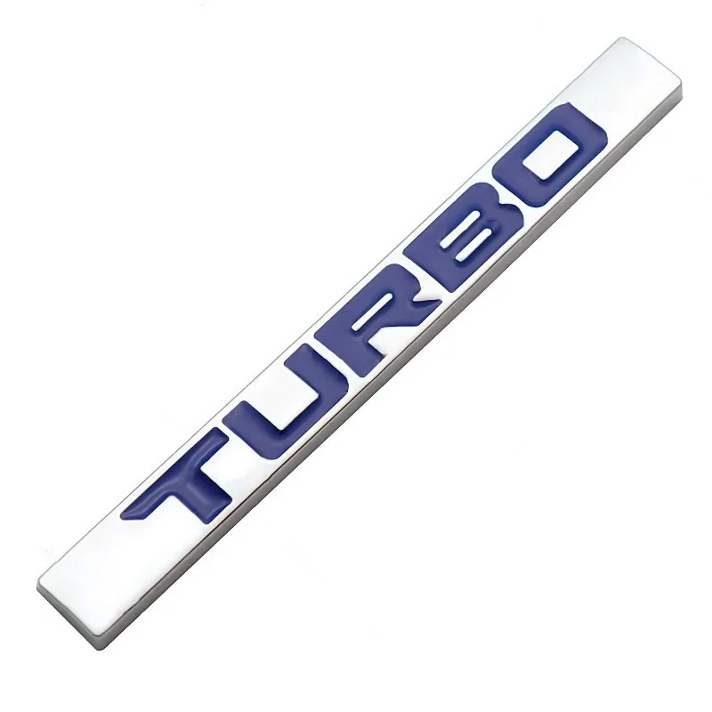 3D Metal Turbo Logo Car Rear Trunk Emblem Badge Sticker accessori per Audi Volkswagen Ford Nissan Toyota Honda Jeep Volvo Opel