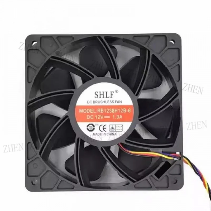 Y  FOR SHLF RB1238H12B-6 DC12V 1.3A 4000rpm 4-wire high airflow cooling fan