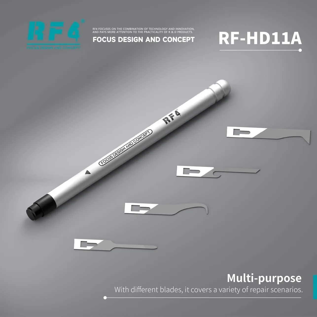 RF4 motherboard IC chip repair adhesive remover, scraper, pry bar set (with replaceable blade), mobile phone repair tools.