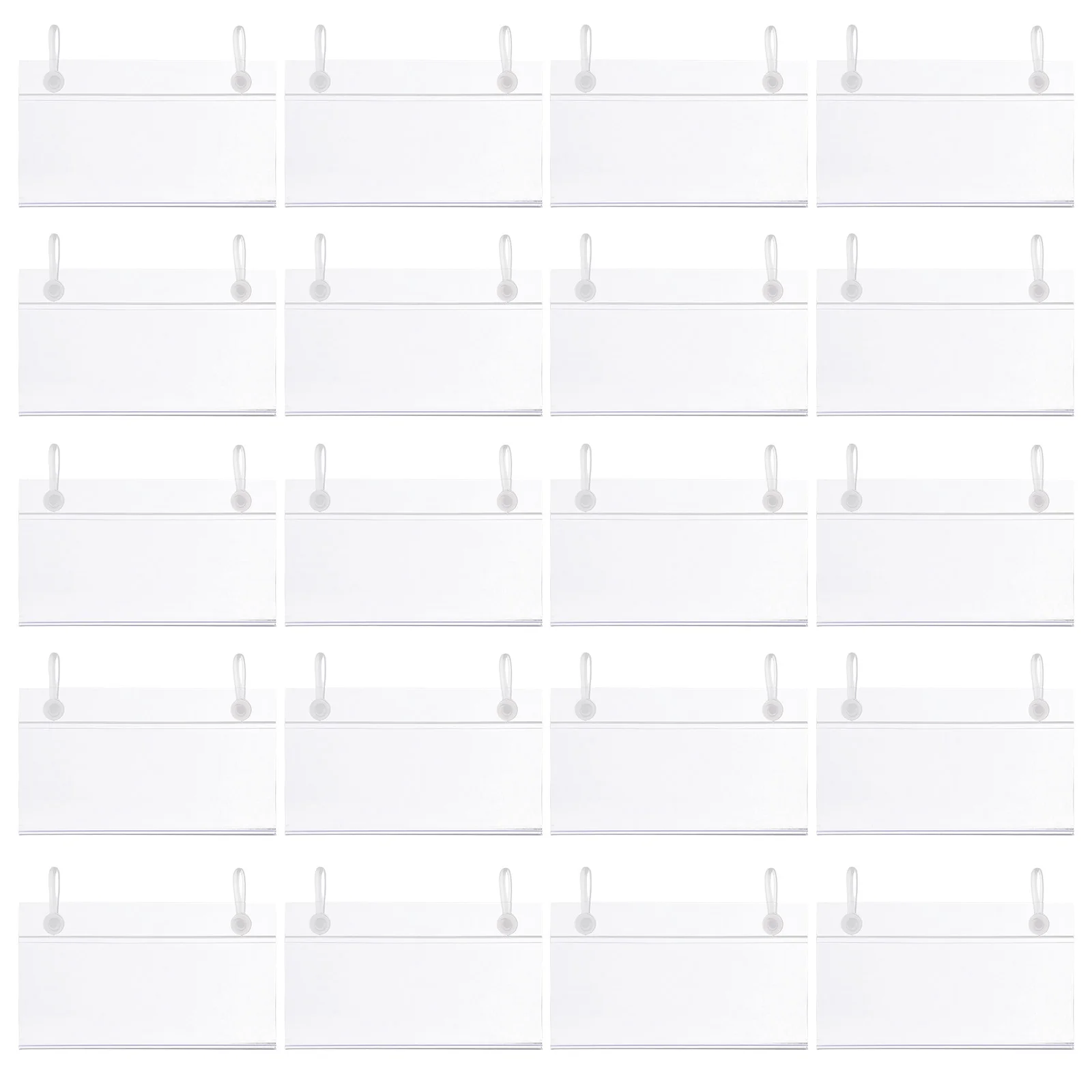 

100 pcs Label Clear Price Sign Clips Reusable Wire Shelf Tag Holders Dual Hook Design Smooth Edges Lightweight Supermarket