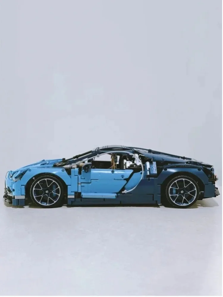 Raumdekoration 3599 Teile Blaues Sportrennwagen-Bausteinset Konstruktionsmodell Spielzeug für Erwachsene Geburtstags- und Weihnachtsgeschenke