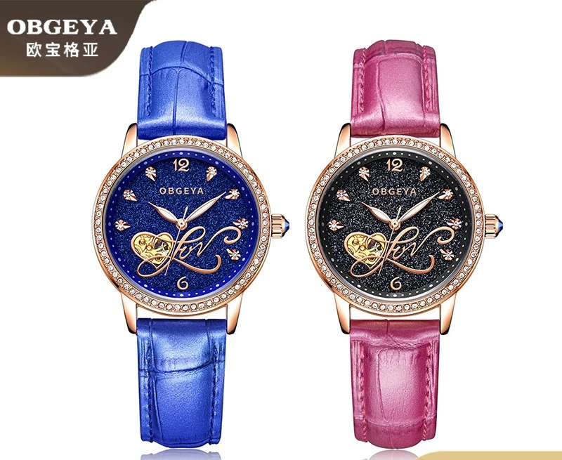 

Swiss Opalga Stardust Calendar Watch - Luxury Waterproof Women's Automatic Watch, Diamond Starry Sky Mechanical Watch