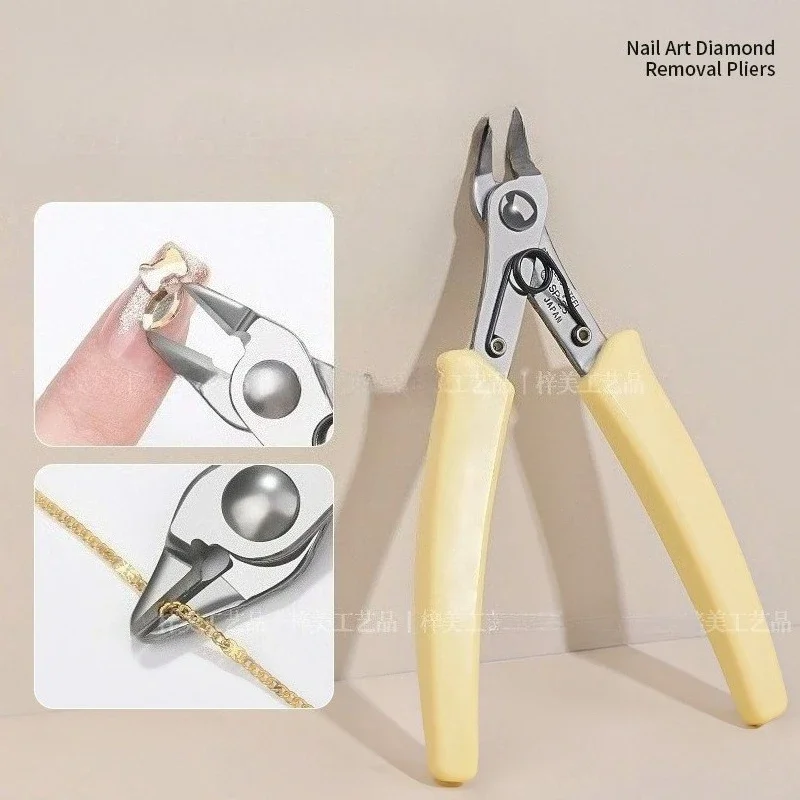

Stainless Steel Flat Nose Nail Gems Removal Pliers Rhinestones Ornament Remover Pliers Small Clipper For Nails Accessories