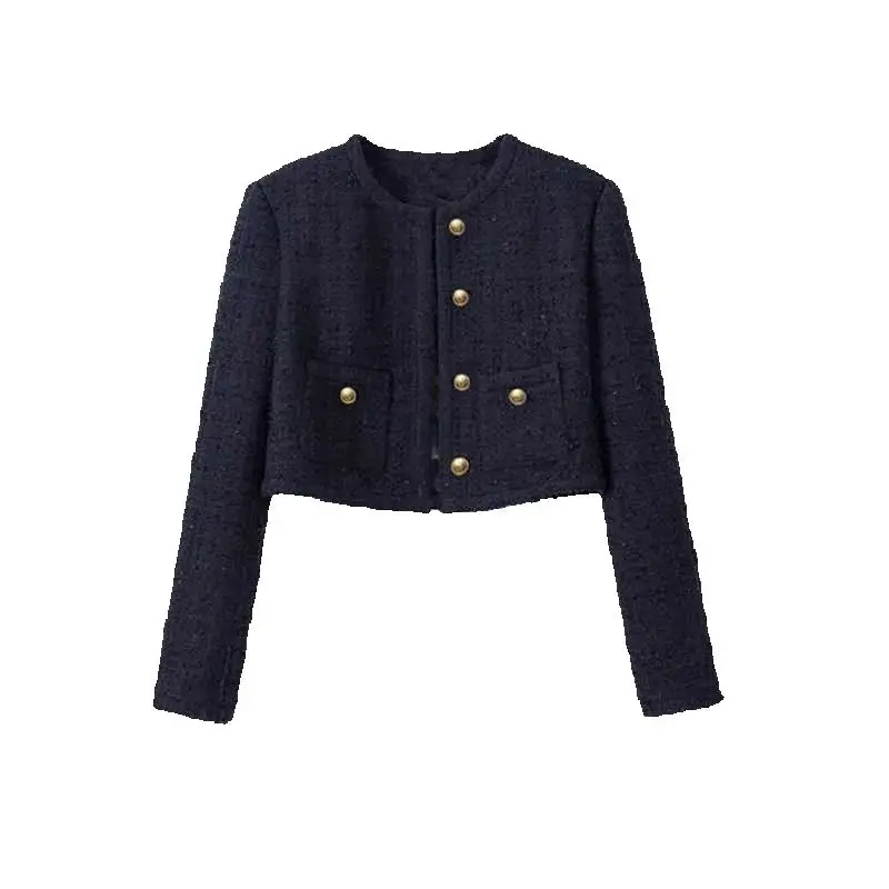 Black Small Fragrant Style Single Breasted Short Jacket Women 2026 Spring New Style High-end Temperament Versatile Top