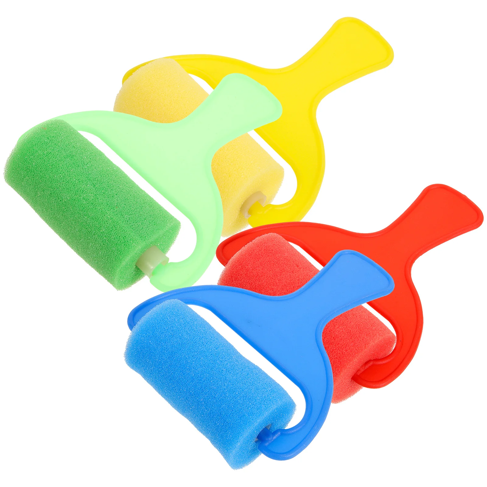 4 Pcs Kids Paint Roller Sponge Brush Brushes Rollers for Painting Graffiti Suite