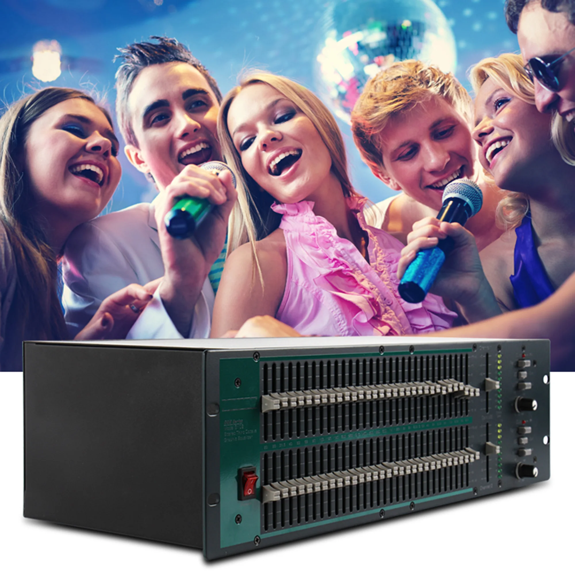 Paulkitson GQX3102 Audio Equalizer 2 Channe Dual 31 Band Stereo Equaliser EQ Profesional Equalizador Recording Studio Equipment