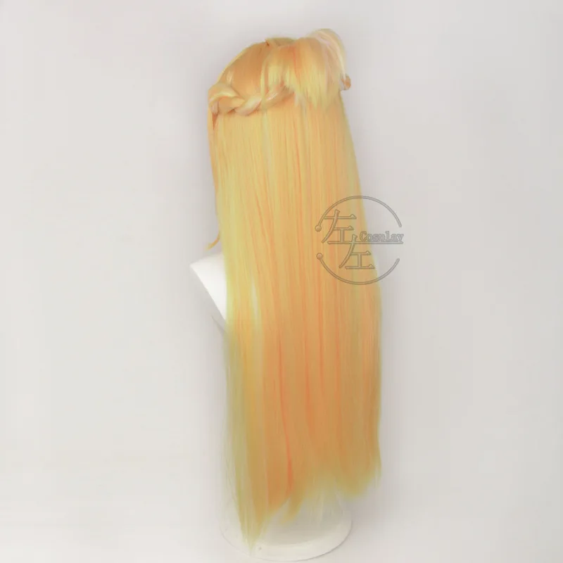 Ju Fufu-Peluca de Cosplay Zenless Zone Zero para mujer, pelo largo liso naranja, accesorios de disfraz de escenario Comic-con, accesorios para fiesta de Halloween