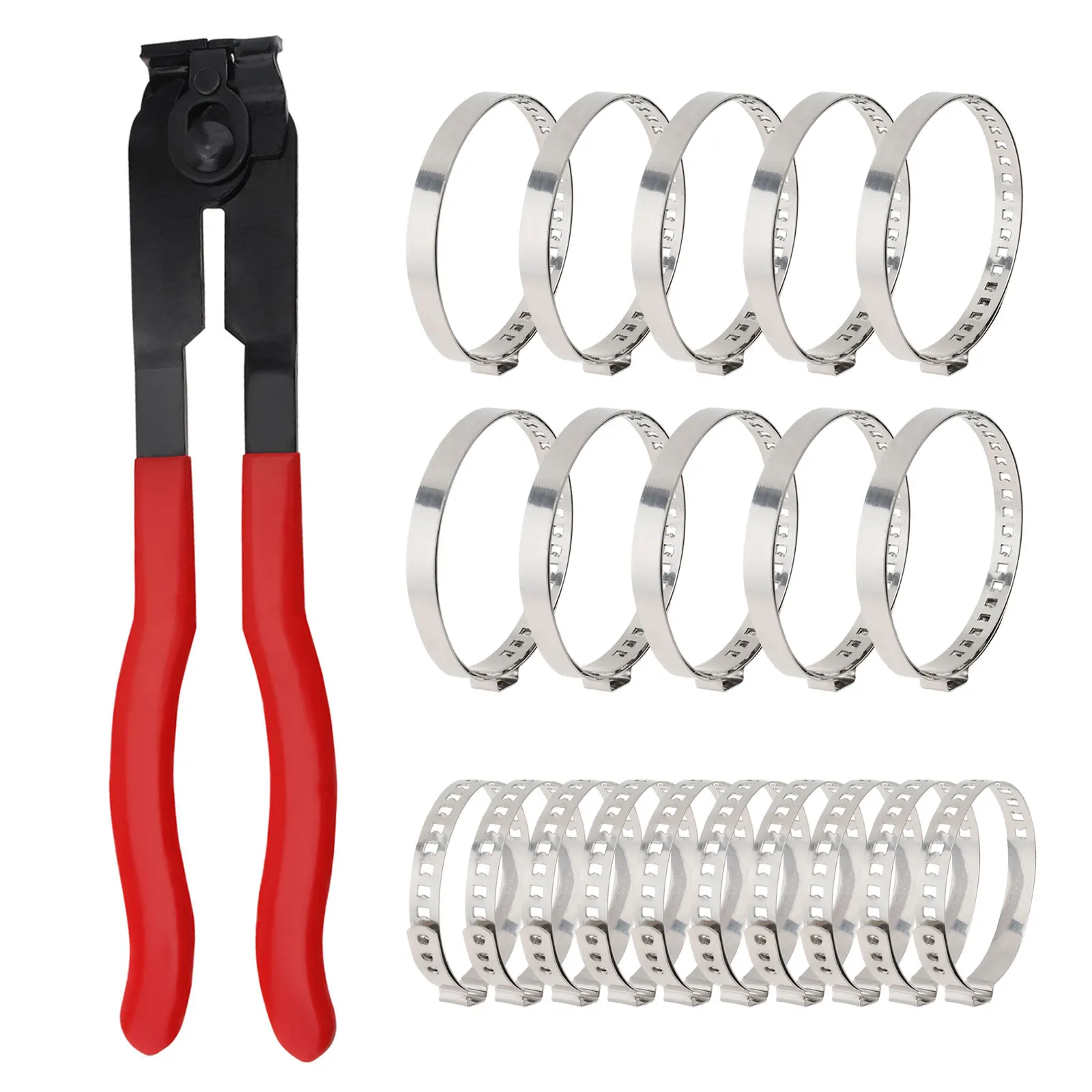 

Heavy Duty Antiskid CV Boot Clamp Pliers Joint Tools for Most Cars with 20 Crimp Bands,CV Joint Axle Boot Clamp Pliers