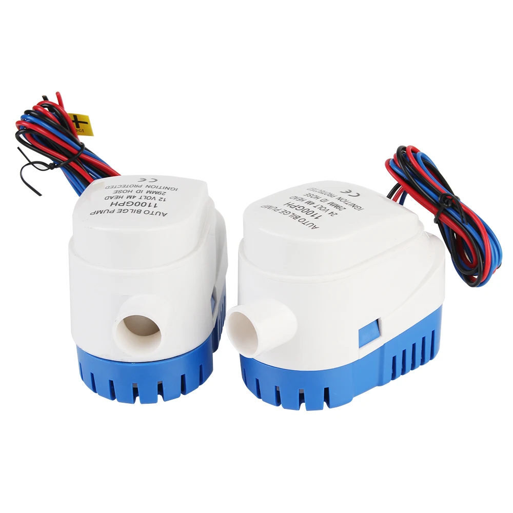 Automatic With Switch 12V 24V Volt 1100GPH DC Electric Marine Water Pump Boat Submersible Bilge Pump