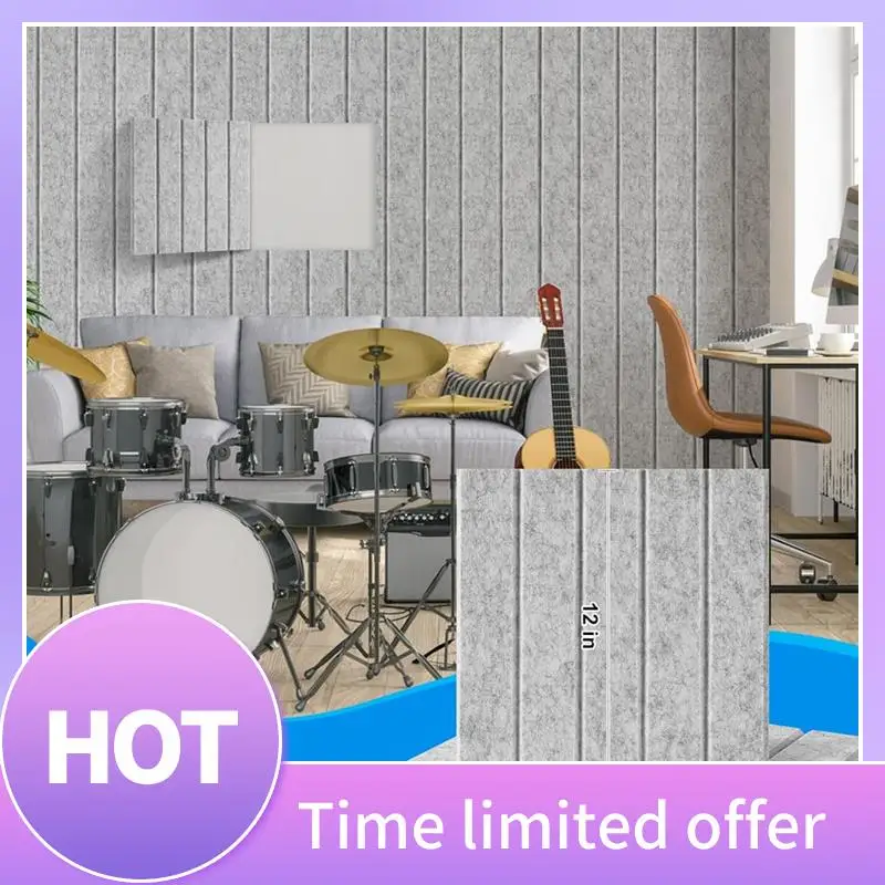 

ABXI 12 Pack Sound Proof Foam Panels 12X12x0.4 Inch, Self Adhesive Acoustic Wall Panels,For Acoustic Treatment