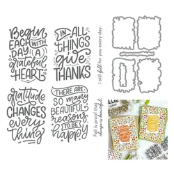 Clear Stamps for New 2022 for Scrapbooking Paper Making Fall For You Sentiments Frame Craft Card Cutting Dies