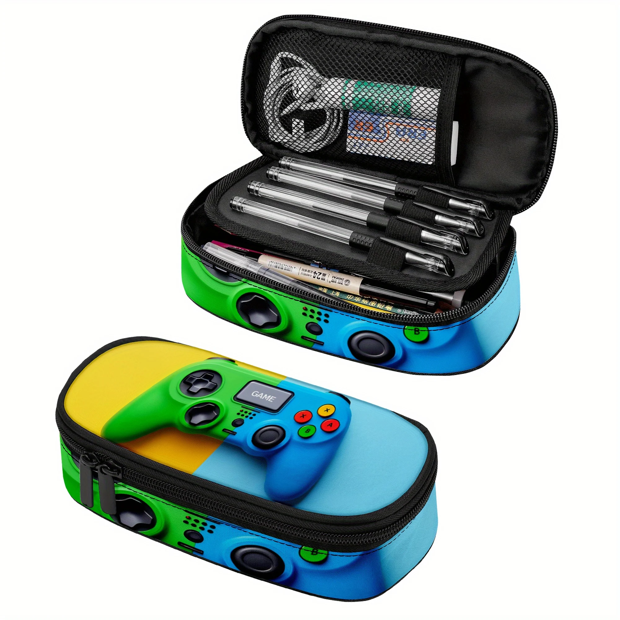 Game Controller Pencil Case A Zippered Compartment Perfect for School Supplies Travel Suitable for Both Teen Girls and Boy