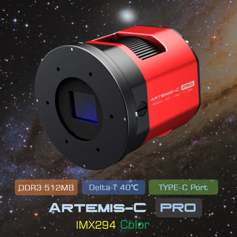 

Игрок One Artemis-C Pro (IMX294) USB3.0 с цветной охлаждаемой камерой, астрономическая фотография