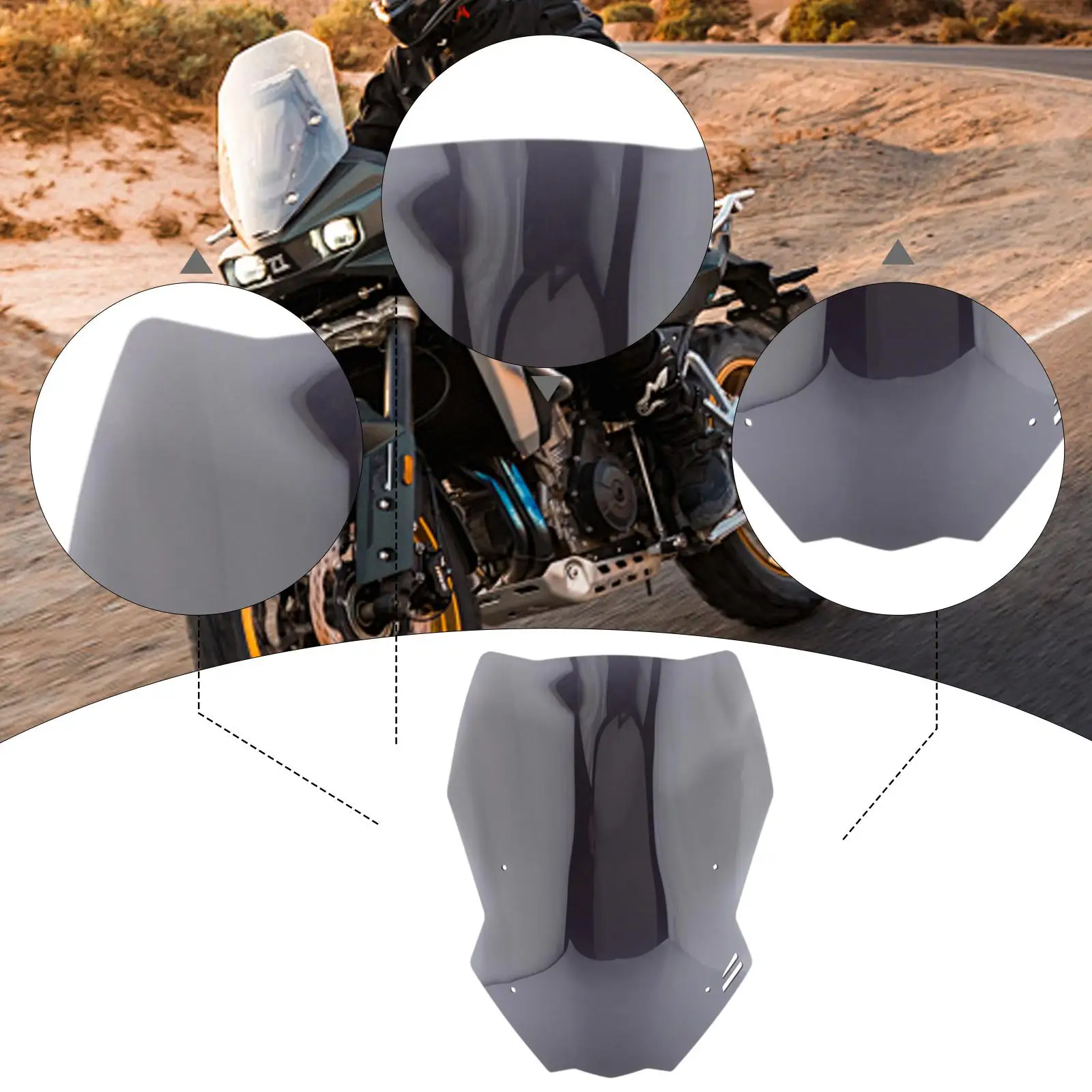 

Высокопрочное акриловое ветровое стекло для мотоцикла Yamaha TMAX560 2022-2024, переднее крепление, защита от ветра