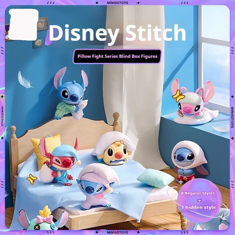 

Stitch Pillow Fight Series Blind Box Cute Collectible Figurines Desktop Ornament Birthday Gift For Kids Disney Fans
