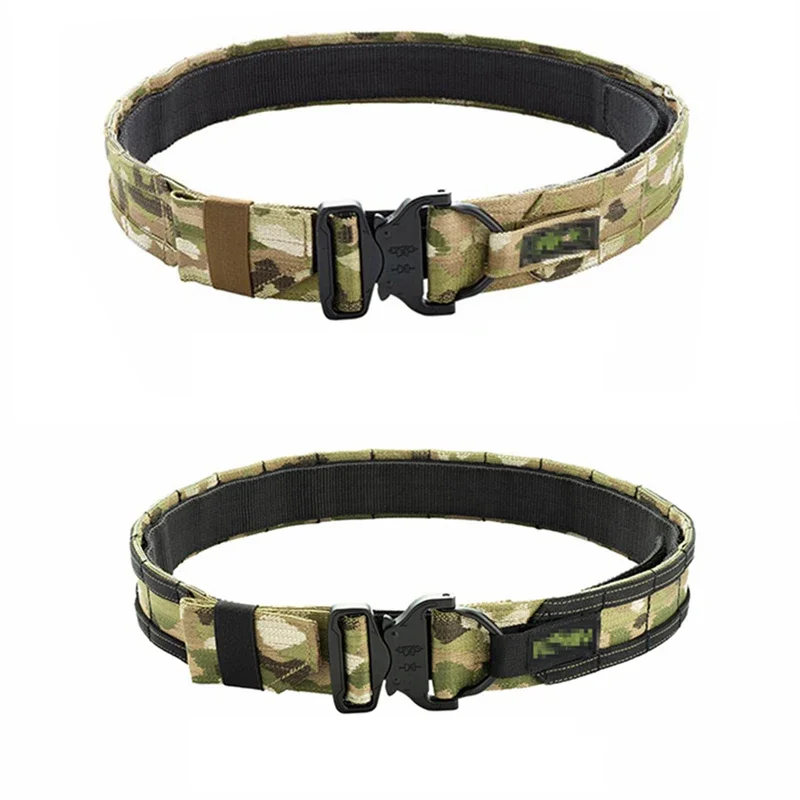 Tactical Belt Airsoft Multicam Molle Battle Belt Men Combat Hunting Shooting Double Layer Fighter Belt Equipment