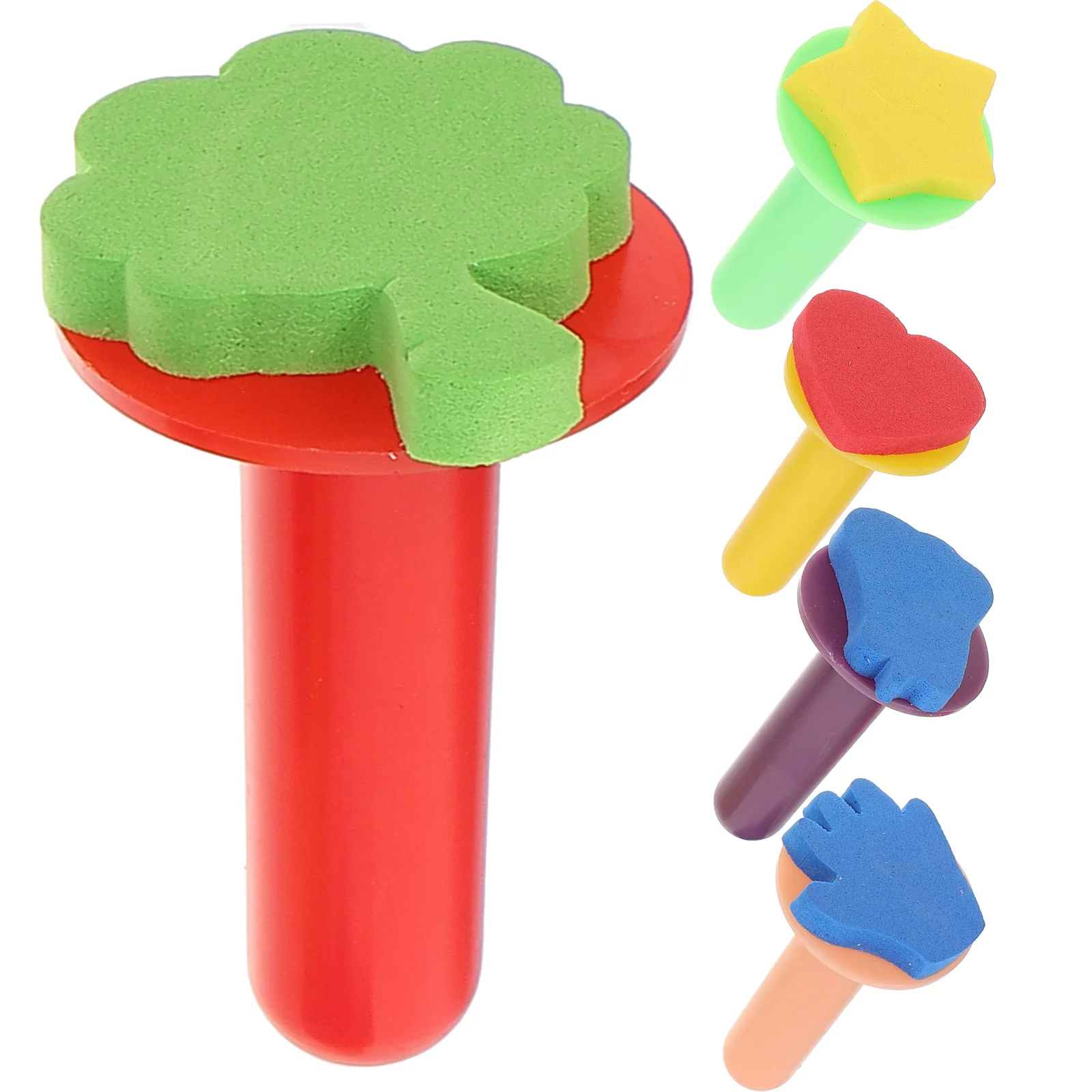 

5 Pcs Painting Stamp Drawing Sponges Stamper DIY Tool for Kid Gifts Plastic Child