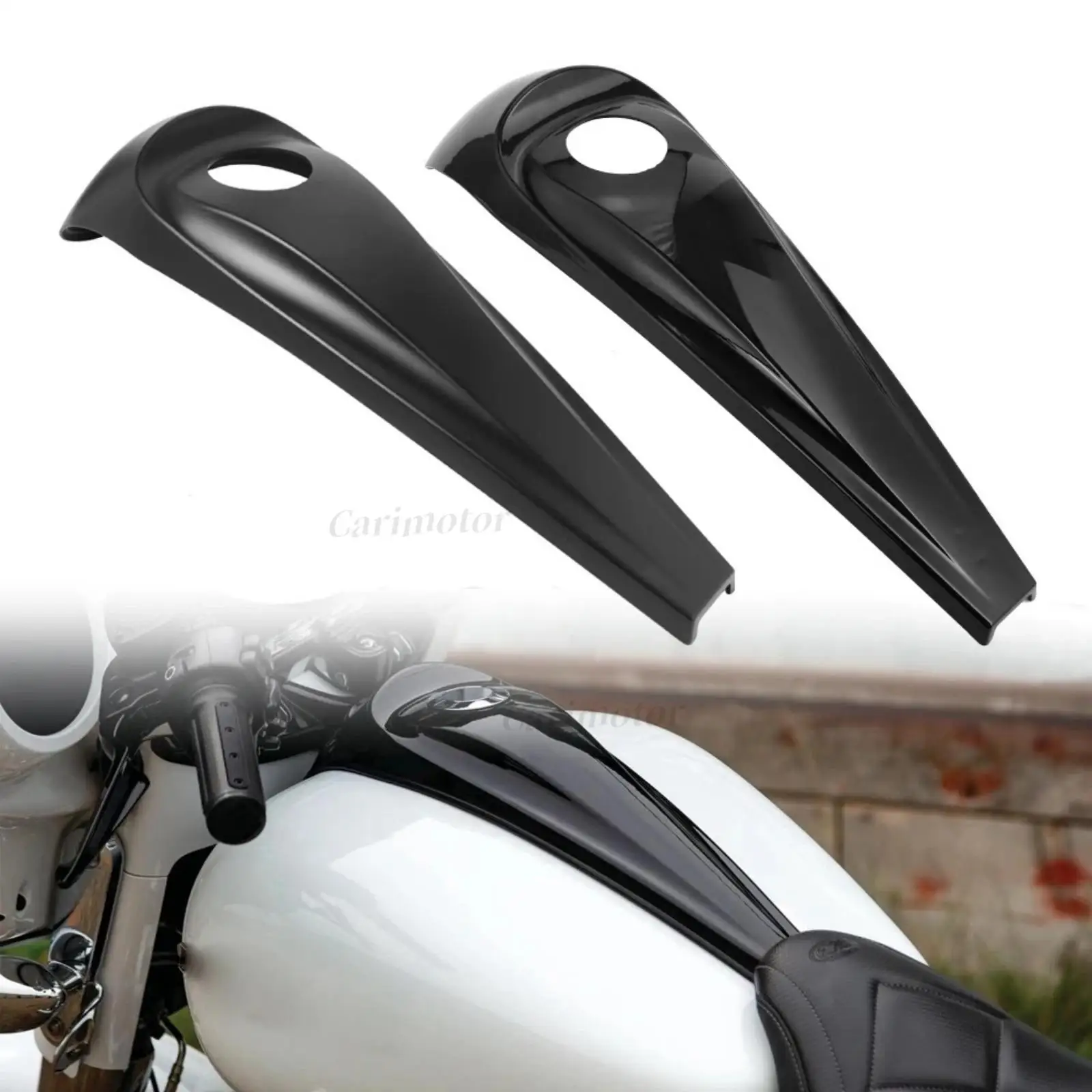 Smooth Dash Fuel Console & Pop Up Gas Tank Cap Cover For Harley Touring 08-18