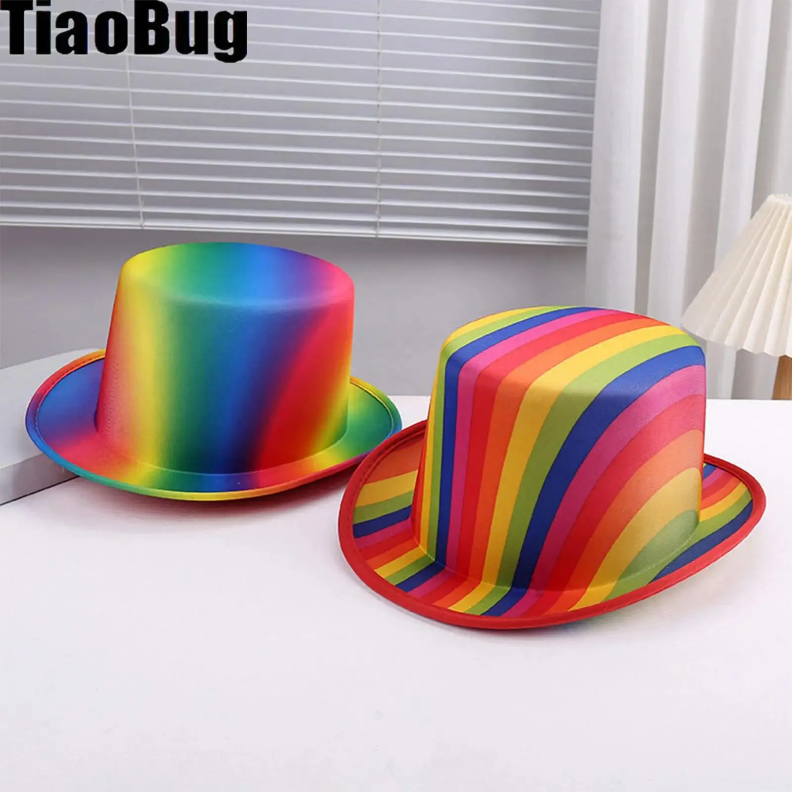 Chapeaux haut-de-forme arc-en-ciel, grand chapeau de magicien coloré pour adultes et enfants, Halloween Cosplay, fournitures de carnaval de mariage