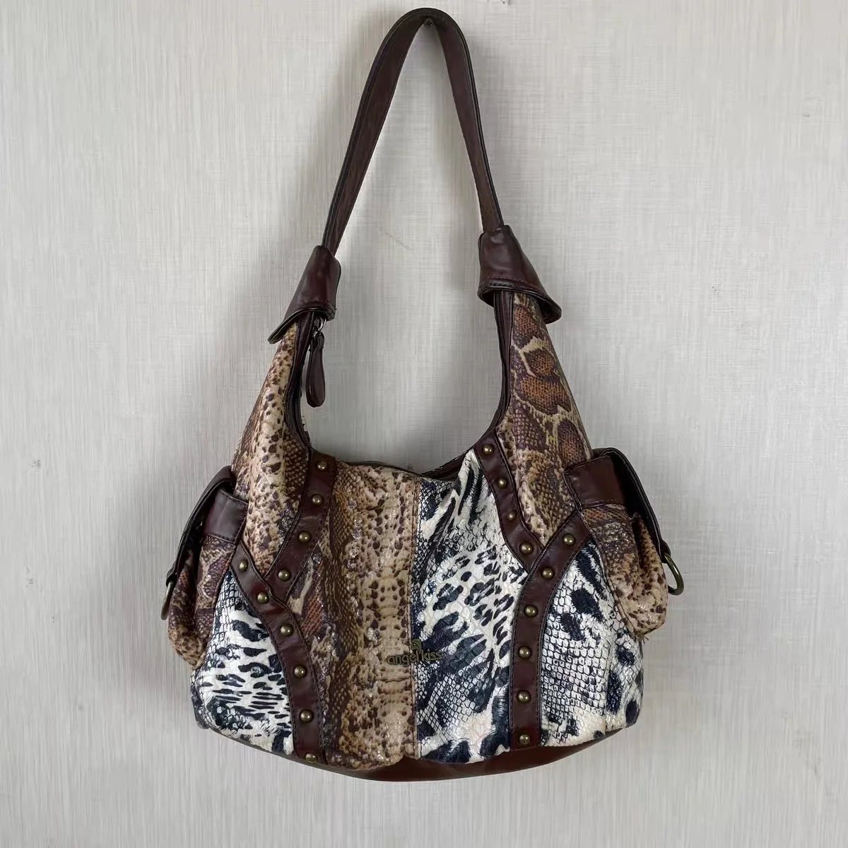 

Angel Kiss Women's Shoulder Bag Large Fashion Leopard Print Top-Handle Satchel Dumpling Tote Hobos Handbags