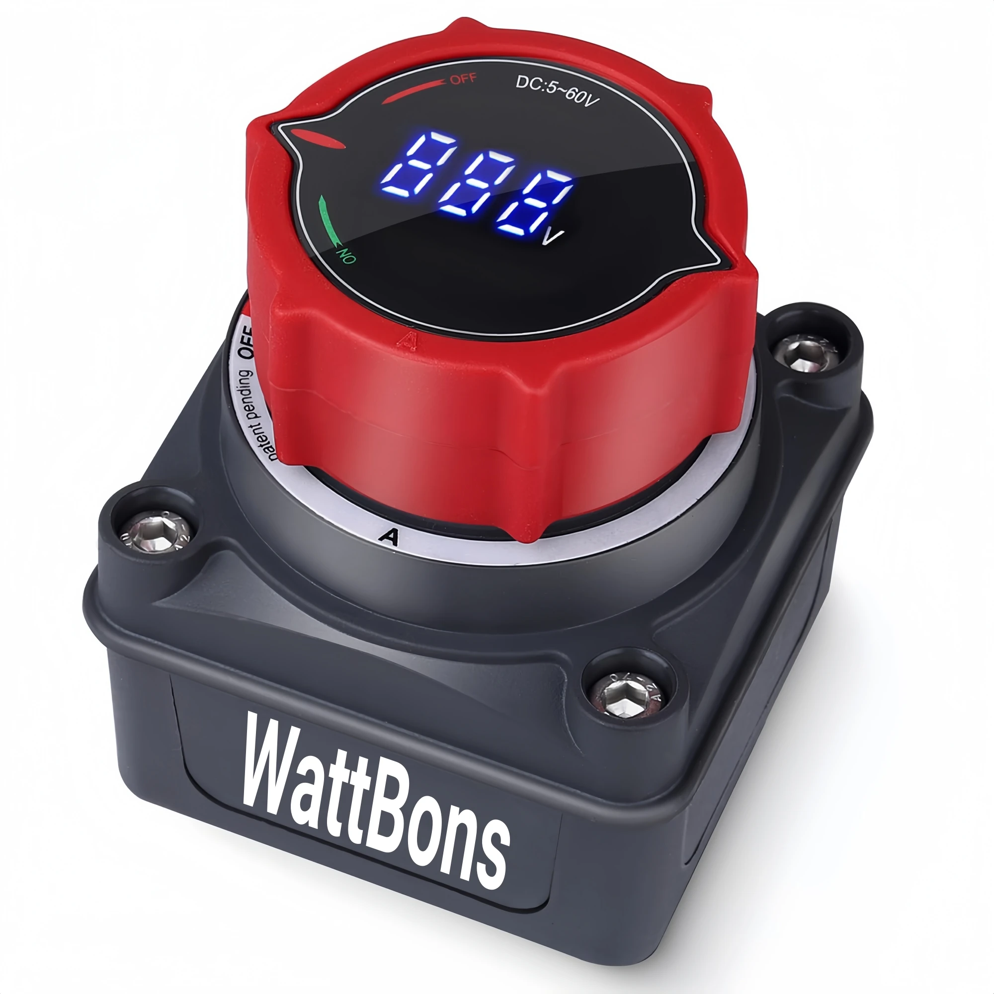 

Battery Disconnect Switch with Voltmeter Display DC 5-60V Master Power Isolator Cut/Shut Off Rotary Switch for Boat Car Truck RV