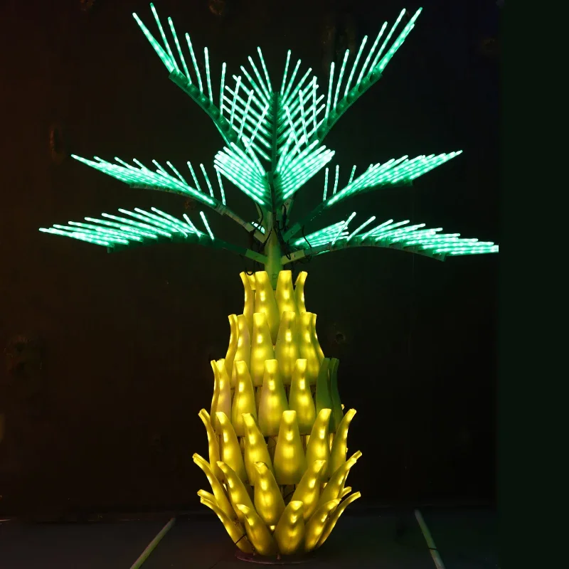 

Outdoor Waterproof LED Decorative Lighting Pineapple Coconut Palm Tree Holiday Garden Decor Installation Service IncludedHOT SA