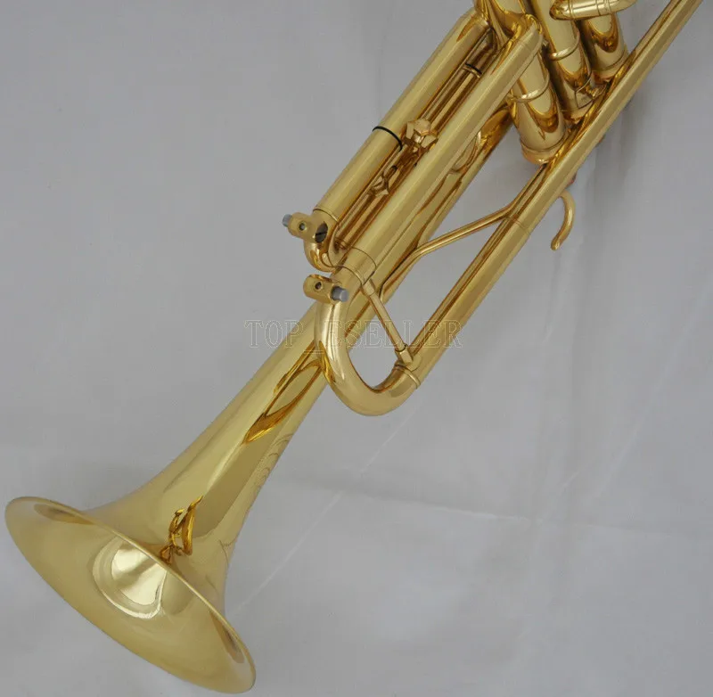 

Профессиональные золотые джазовые трубы с ушками, клавиши Bb Horn, обратная свинцовая труба с футляром 2025г