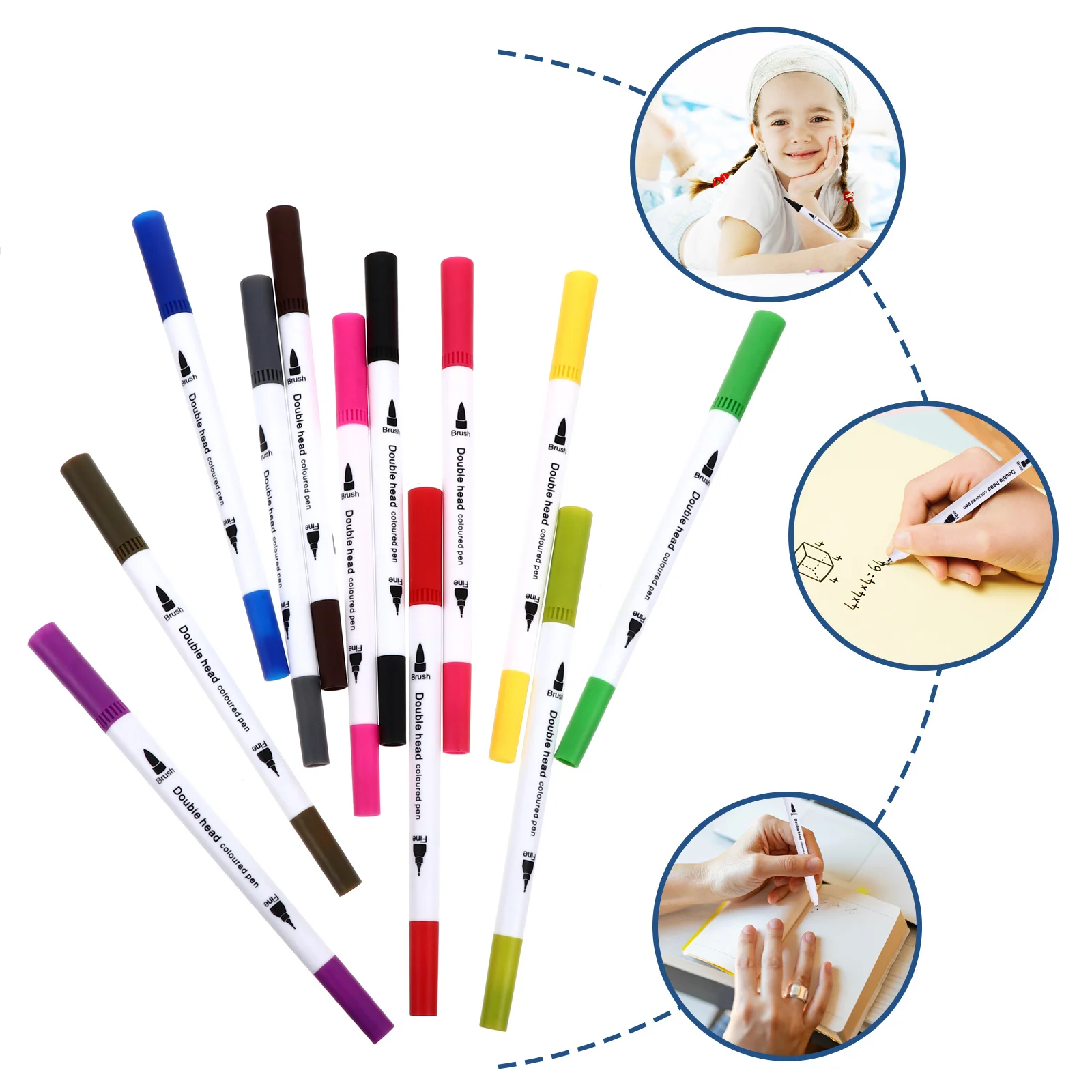 مجموعة واحدة مكونة من 12 لونًا من أقلام الطلاء آمنة وغير سامة ومتينة ولمسة نهائية غير شفافة للمشروعات الفنية الإبداعية ورسم الرسوم التوضيحية