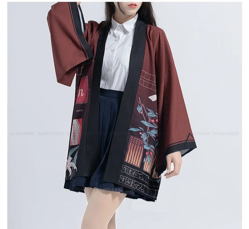 Unisex Cosplay Anime Harajuku Japanese Style Kimono Haori Cardigan Bungo Stray Dogs Dazai Osamu Costume Halloween Dress Up Party