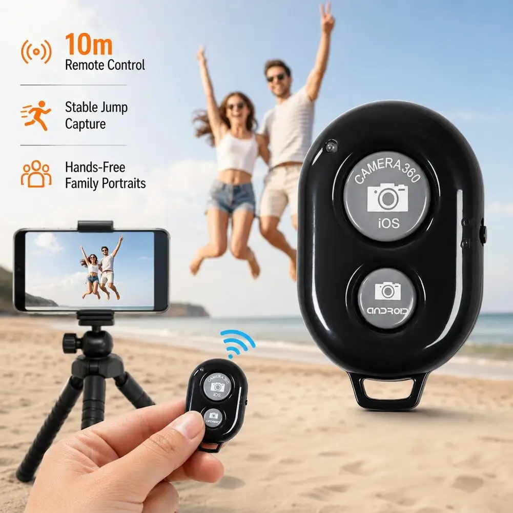 Wireless Remote Shutter Release Phone Tripod Stand Bluetooth-compatible Selfie Stick Remote Control Shutter Camera Controller