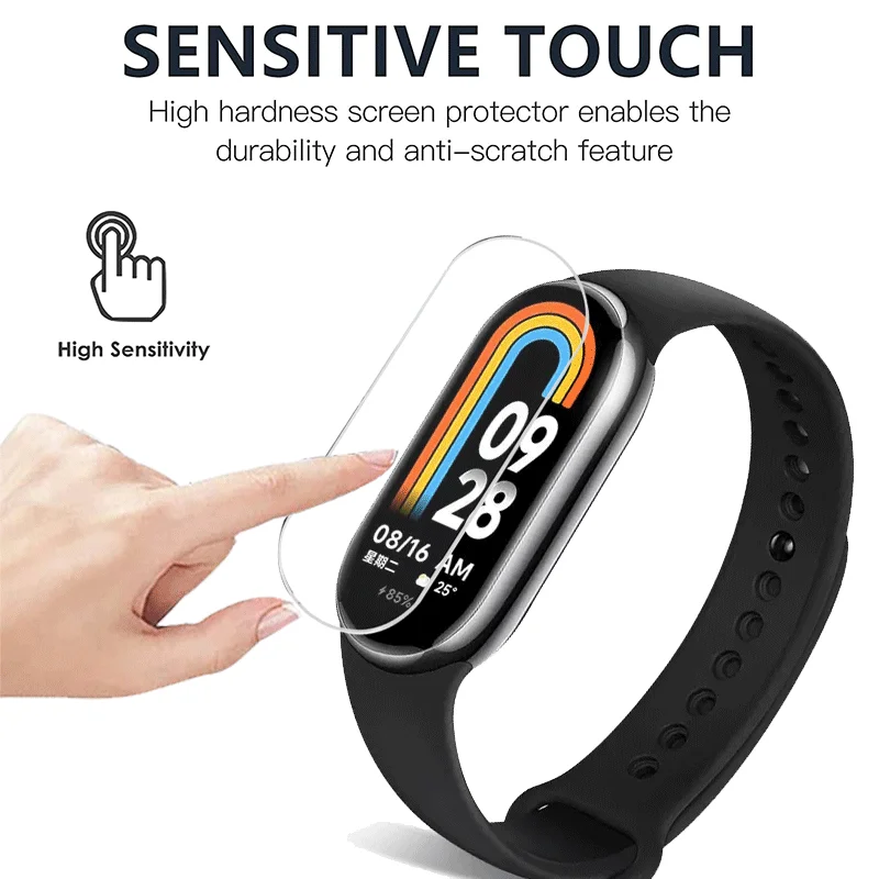 1-3PCS Hydrogel Film For Xiaomi Mi Band 9 8 Screen Protector Soft Protective Film For Xiaomi mi band 9 8 7 Clear Protector Films