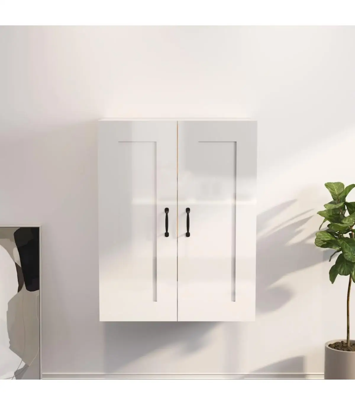 69,5x32,5x90 cm glossy white hanging wall cabinet dressers