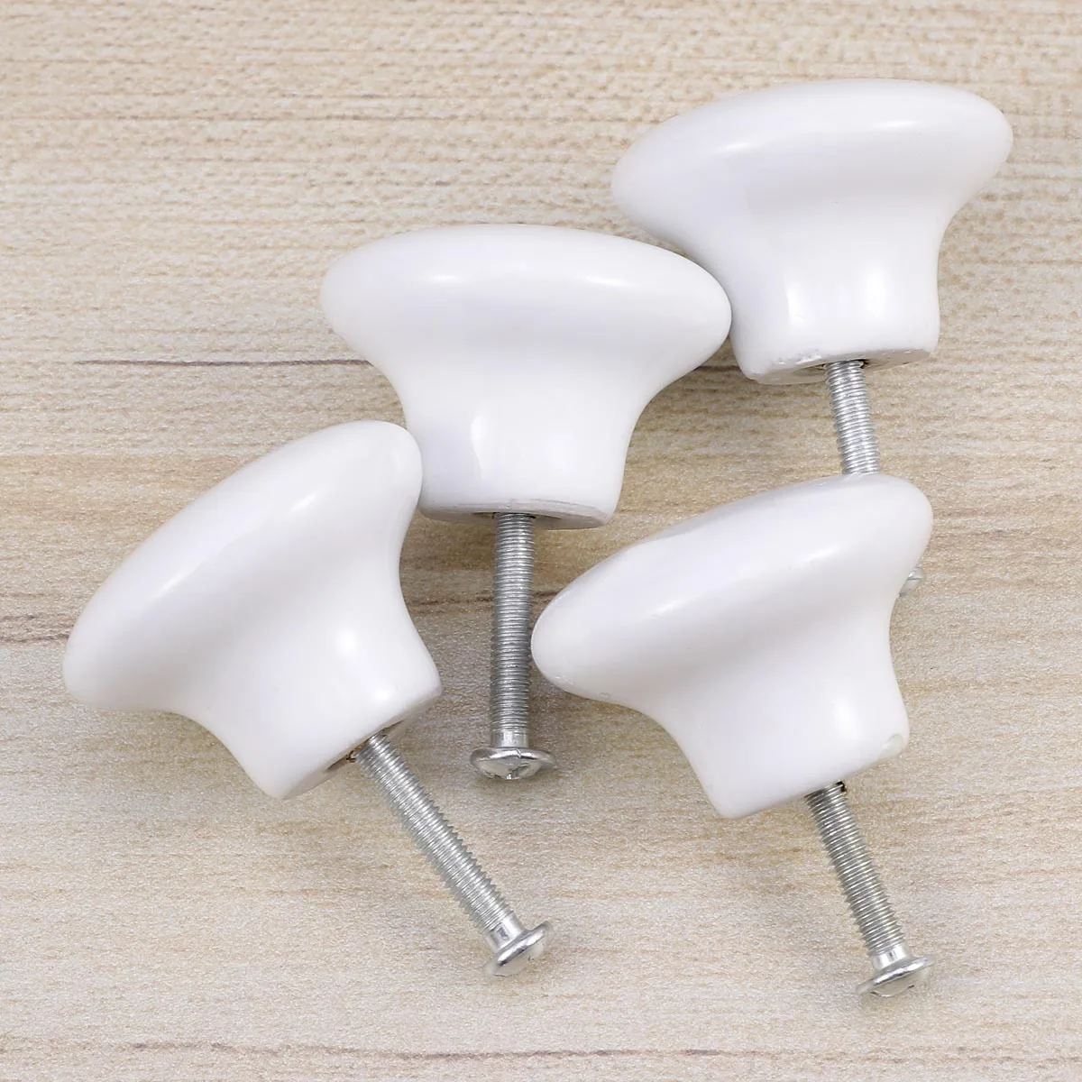 

4Pcs Ceramic Cabinet Knobs Pull Handles Durable Round Drawer Cupboard Furniture White 38mm Cabinet Knob Drawer Knobs