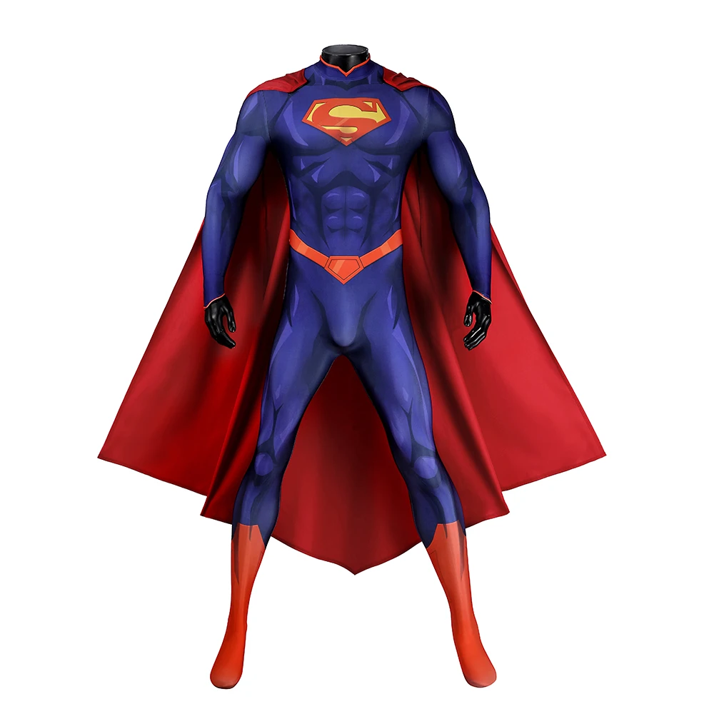 

H'el on Earth Cosplay Costume Men New 52 Superhero Hel Bodysuit Cloak Costume Party Jumpsuit Cape Outfit Halloween Clothes
