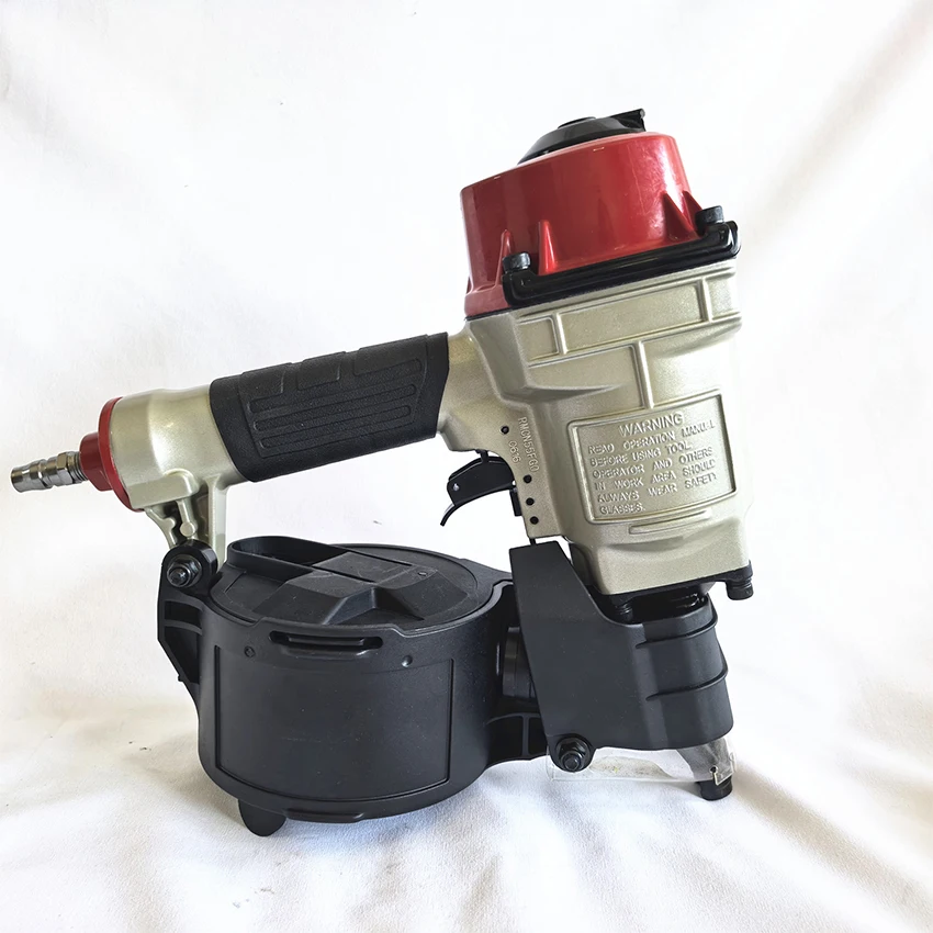 Professional Pneumatic Coil Nailer CN57 CN70 CN80, Industrial Air Nailing Gun for Pallet, Roofing & Woodworking Tools 400 nail