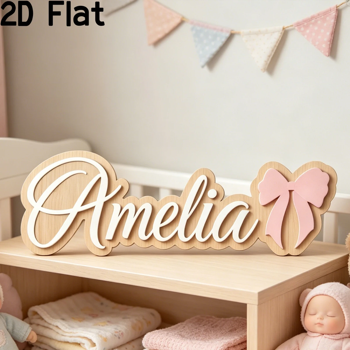 Personalized Bow Decor Wooden Name Sign,Party Decor,Home Decor,Plaques,Photo Props,DIY Paintable,Valentines,Christmas,Name Sign