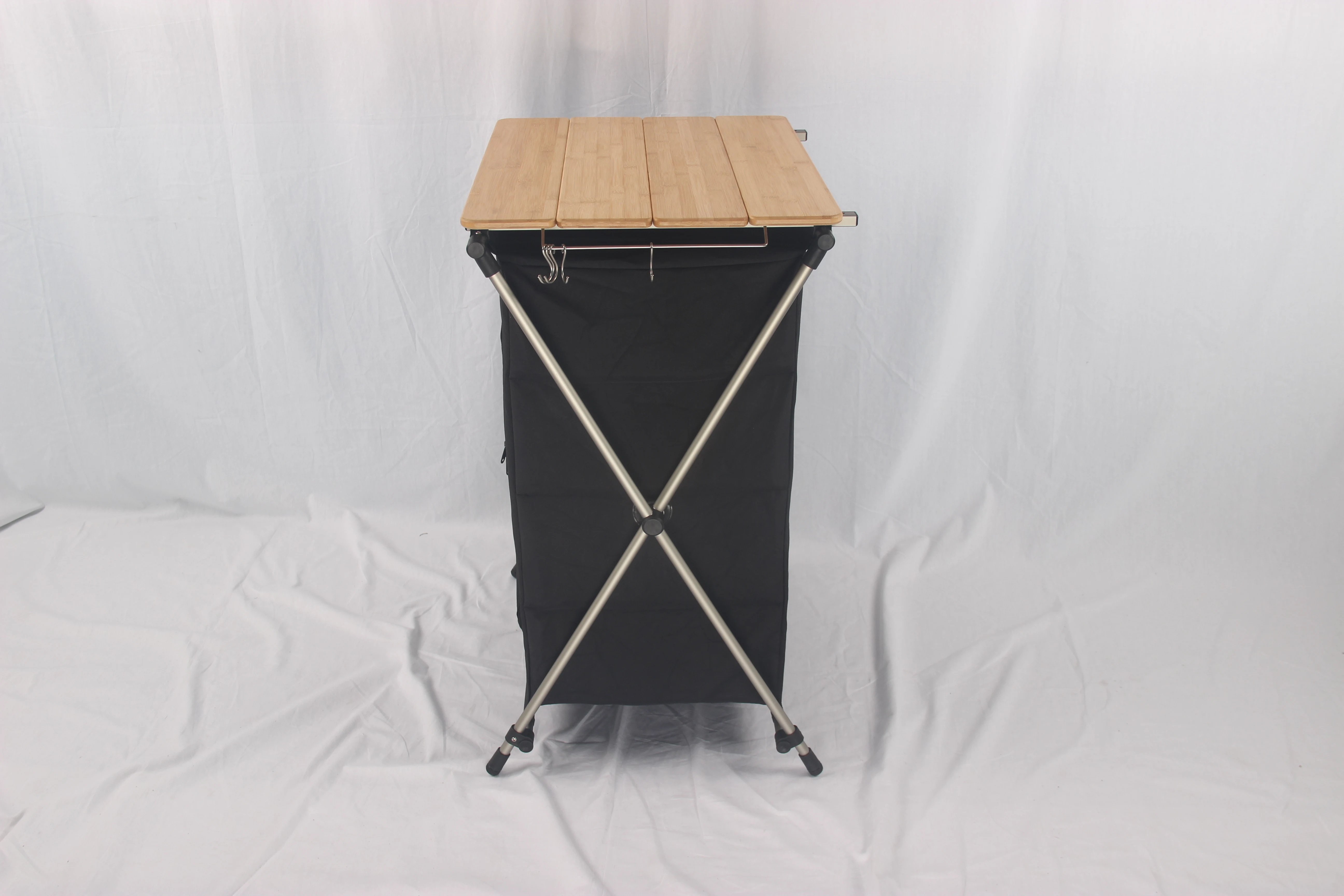Outdoor camping solid wood bee - Camping Cooking Table With Storage ulasan dan harga