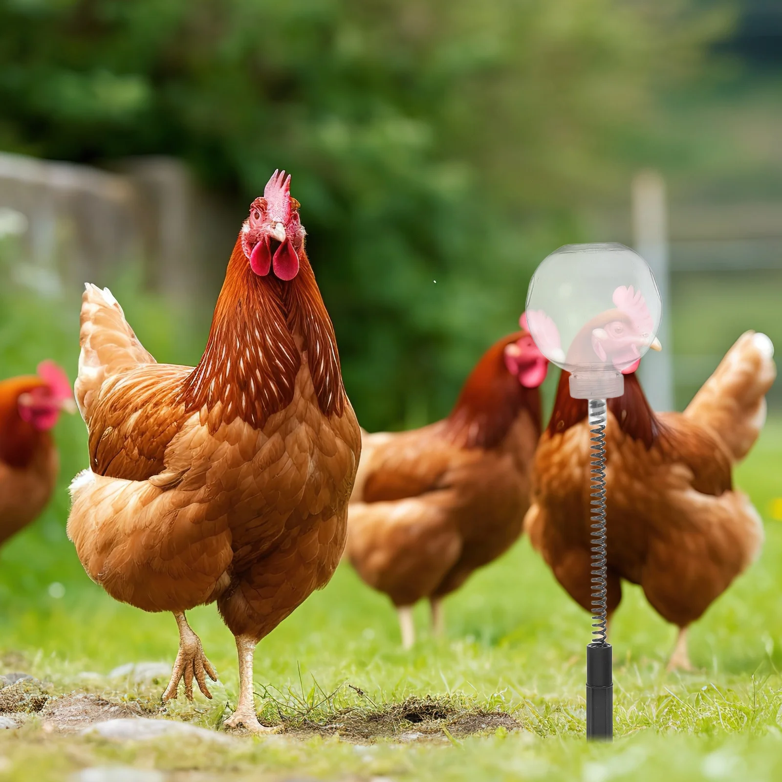 

4Pcs Chicken Coop Enrichment Pecking Slow Feed Swing Dispenser Puzzle Ball Hen Foraging Poultry Feeding Trainer