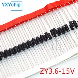 50PCS 2W Zener Diodes ZY3.6 3.6V/3.9V/4.3V/4.7V/5.1V/5.6V/6.2V/6.8V/7.5V/8.2V/9.1V/10V/11V/12V/13V/15V ZY15 DO-204AM