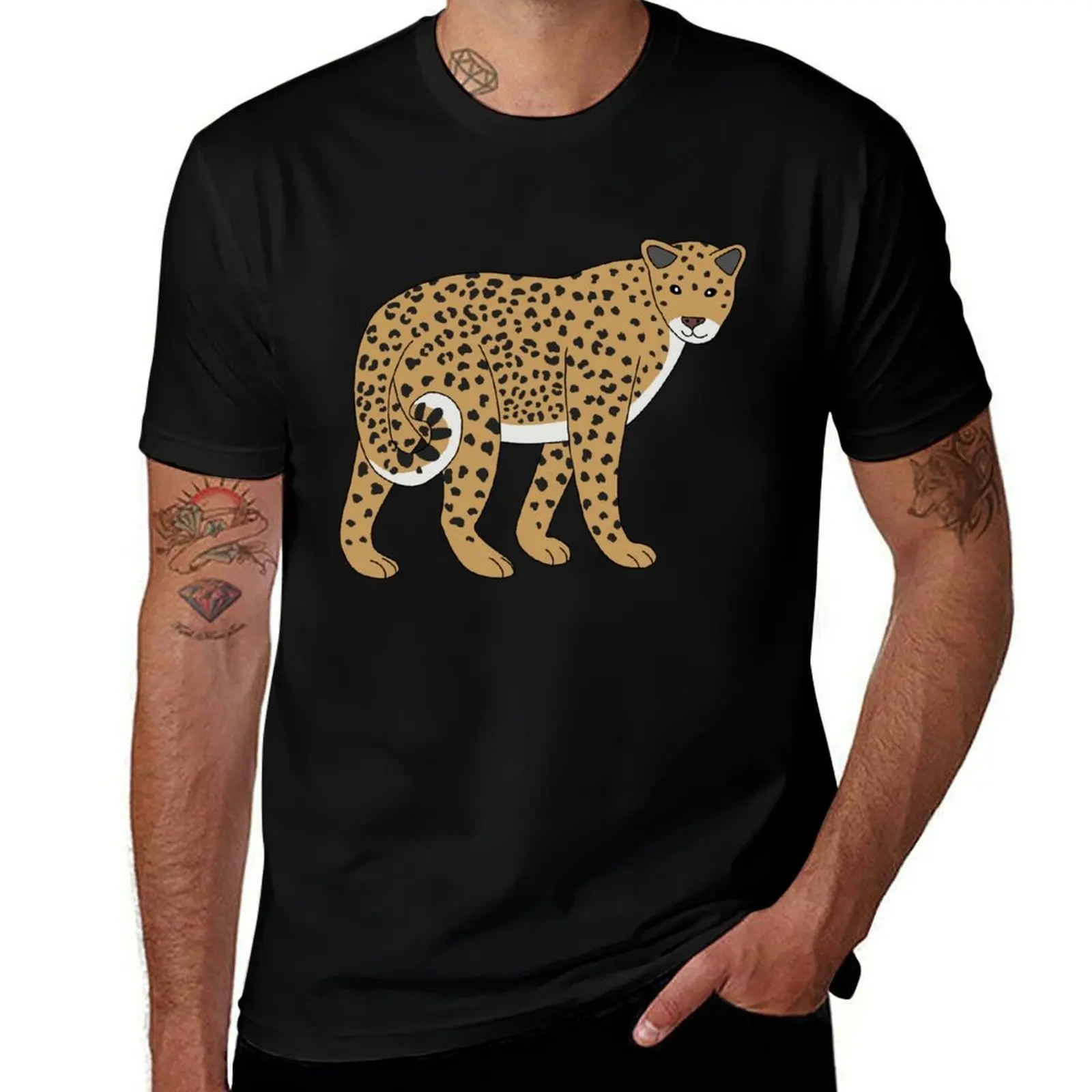 

Leopard T-Shirt kawaii clothes Luxury man anime funny t shirts for men