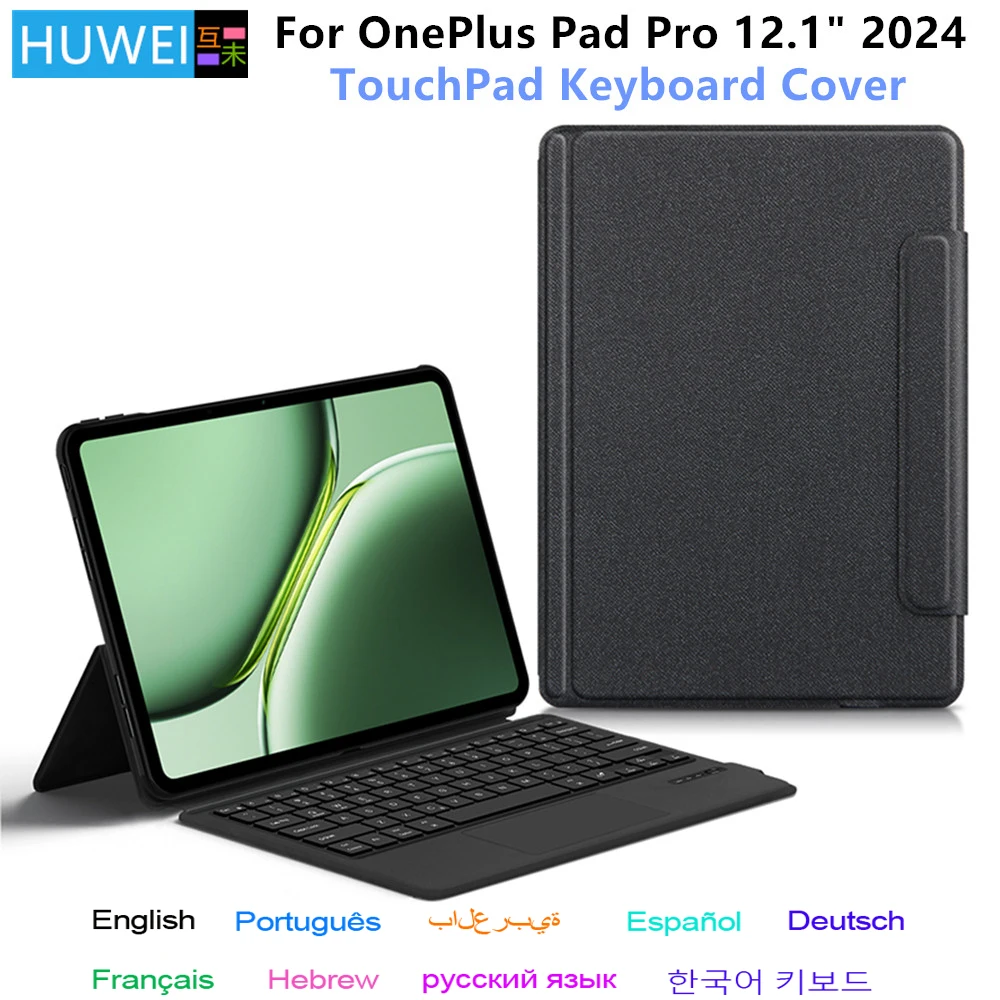 

HUWEI TouchPad Keyboard Case For OnePlus Pad Pro 2024 12.1" One Plus OnePlus Pad 2 Pro 12.1 inch Tablet Protective Cover Cases