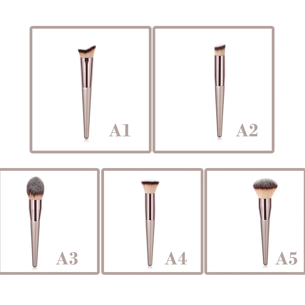 Custom Logo Big Size Single Contour Brush Custom Logo Buffer Blending Make Up Brush For Face Cheekbones Powder Cosmetics Tools