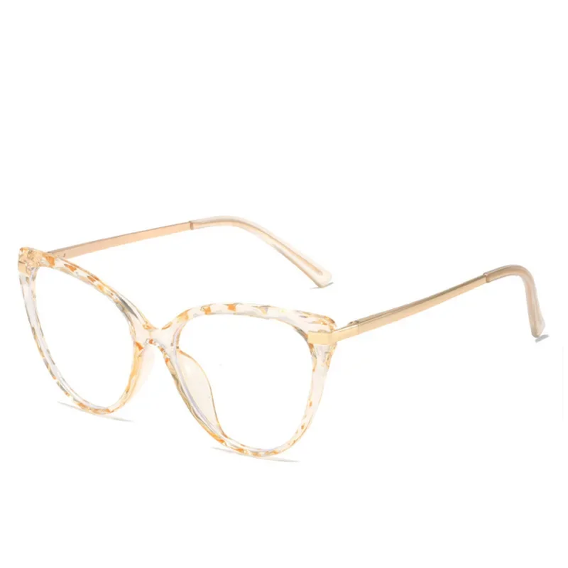 2024 Modne okulary blokujące niebieskie światło Cat Eye dla kobiet Retro Ladies Clear Computer Reding Eyeglasses Ins Popular Wholesale Matal