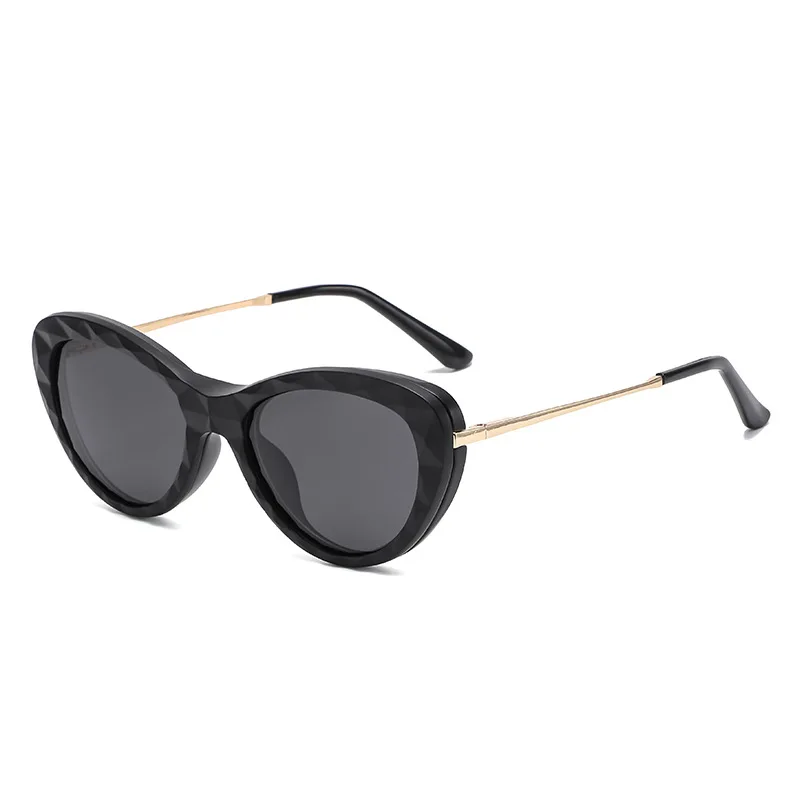 VCKA Cat Eye Prescription Glasses Myopia -0.5 to -10 With Fashion  Magnet Clip Customize Sunglasses Men Women Short Sighted