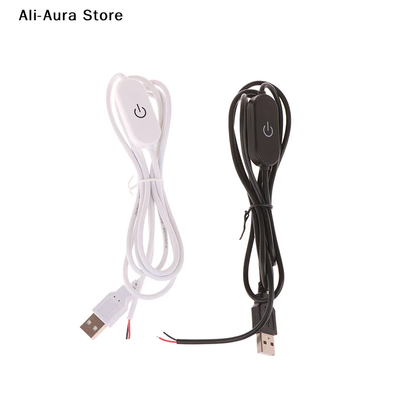 1Pcs 2A 5V USB Touch Dimming Switch Cable 1.5M USB 2.0A To 2 Wire Output 5-100% Dimmer Controller