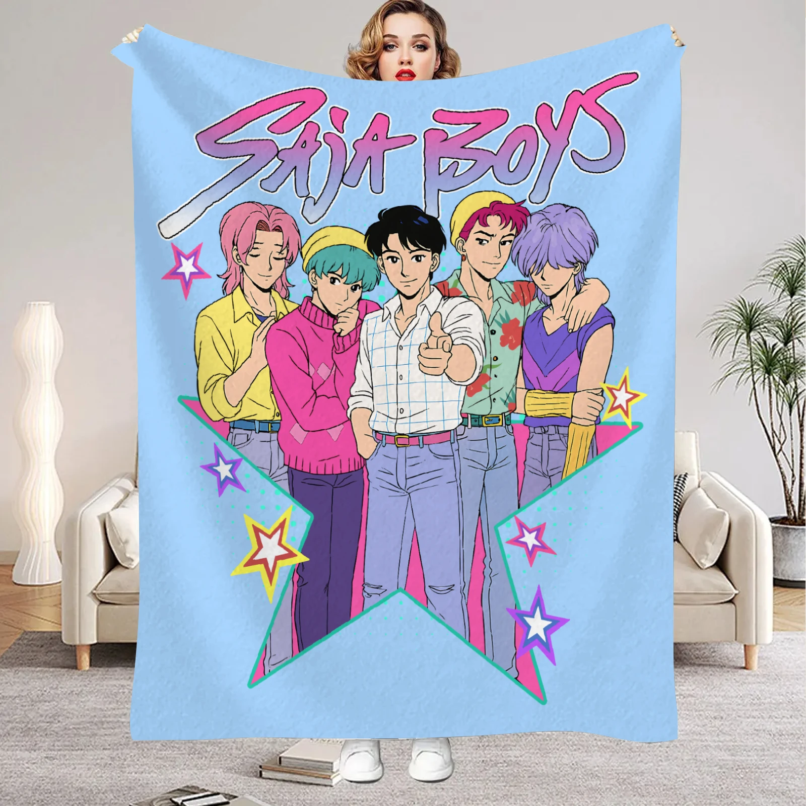 Kpop شيطان الصيادين ساجا بنين البطانيات جودة لينة الدافئة رمي بطانية الشتاء الاطفال الأريكة السرير رقيق المفرش