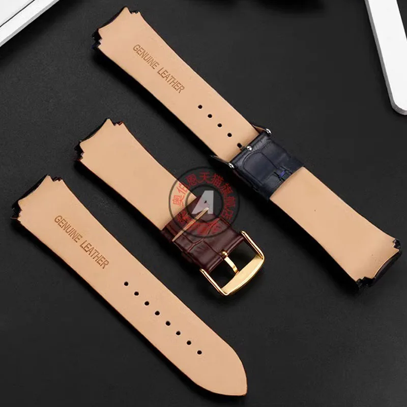 22mm Leather strap for Giles Guess Watch U0247g3 W0040g3 W0040g7 Blue colour cowhide Strap for Men Watchband