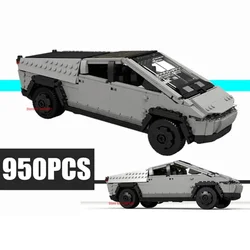 New 950PCS Future Supercar Teslaed High Cybertrucks Launch V3 Expert Concept Model Building Blocks Bricks Toy Kid Gift Boy